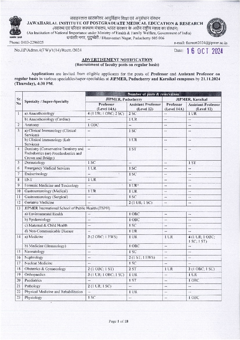 Jipmer Recruitment 2024: ஜிப்மர் மருத்துவமனைகளில் அரசுப் பணி; ரூ.2.20 லட்சம் ஊதியம்; தகுதி, வயது… முழு விவரம் இதோ!