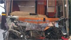 ड्राइवर को नींद आने से कंटेनर से टकराई बस, मुंबई-पुणे एक्सप्रेसवे पर हादसे में 23 घायल