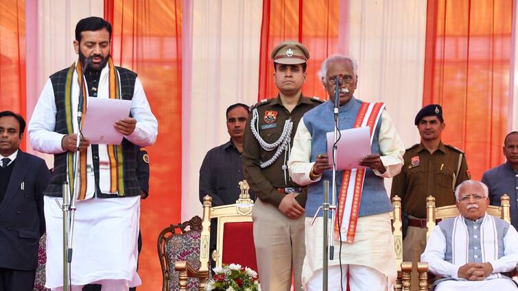 Nayab Singh Saini: Leader Nayab Singh Saini of BJP sworn in as Chief Minister of Haryana.