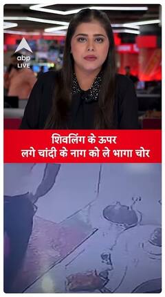 Man Steals Ancient Snake From Shivling In Chapra Temple, Shocking CCTV Footage Surfaces | ABP Live