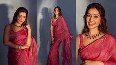 Raashii Khanna Red saree :சிவப்பு சேலையில் ராசி கன்னா - லேட்டஸ்ட் புகைப்படங்கள்!