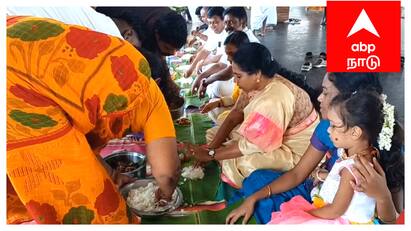 Mayiladuthurai news Poombukar fishermen gathered feast and thanked MP Sudha - TNN ஊரே சேர்ந்து மயிலாடுதுறை எம்பிக்கு விருந்து - ஏன் தெரியுமா?