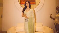 Khushi Kapoor Gives Perfect Diwali Party Inspiration In Pastel Sequins Saree; See