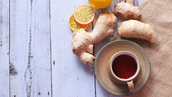 2. Ginger Tea: Ginger tea is a warm beverage that aids digestion and improves blood circulation. Its anti-inflammatory and antibacterial properties help prevent colds and flu, making it a must-have during the winter season.(Image Source: Canva)