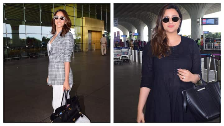 Many celebrities including Kiara Advani, Parineeti Chopra and Kartik Aaryan were spotted at the Mumbai airport on Saturday.