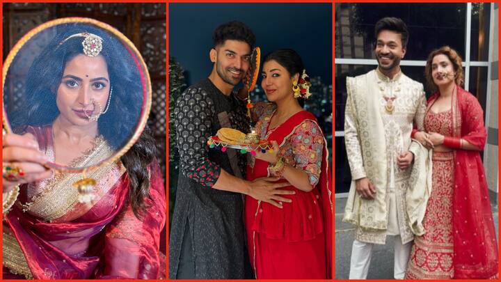 TV Actresses Karwa Chauth: करवा चौथ का त्योहार देशभर की सुहागिन महिलाओं ने मनाया. इसमें टीवी की एक्ट्रेसेस भी पीछे नहीं रहीं. करवा चौथ मनाने के बाद सभी ने इंस्टाग्राम पर पोस्ट भी शेयर किया है.