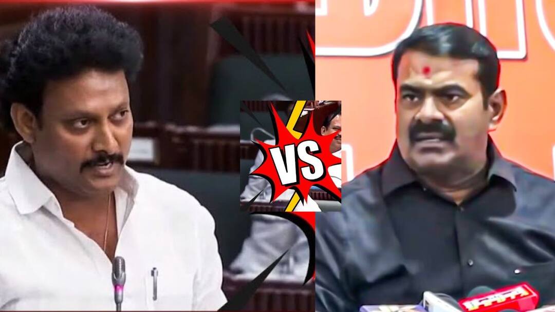 நீயா? நானா?, பேச தயாரா? : அன்பில் மகேசுக்கு சீமான் சவால்.! நடந்தது என்ன? Seaman challenges Anbil Mahesh in tamil thaai vaazthu issue more details நீயா? நானா?, பேச தயாரா? : அன்பில் மகேசுக்கு சீமான் சவால்.! நடந்தது என்ன?