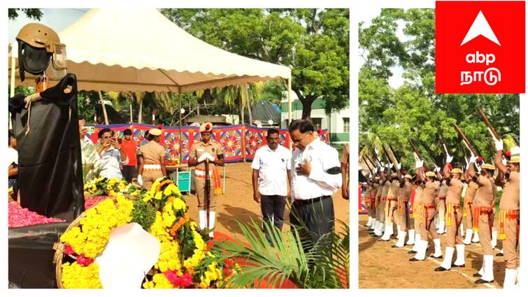 Mayiladuthurai Police Memorial Day observed  மயிலாடுதுறை: 60 தோட்டாக்கள் விண்ணில் பாய அனுசரிக்கப்பட்ட காவலர் நினைவு தினம்...! 