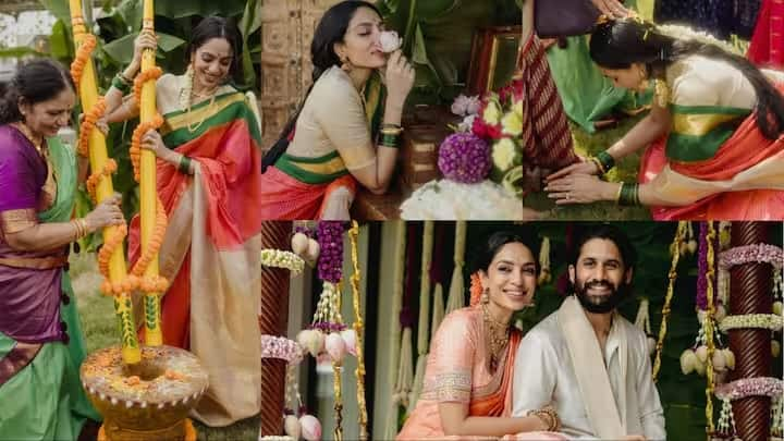 Sobhita-Naga Chaitanya Wedding: સાઉથ એક્ટર નાગા ચૈતન્ય ટૂંક સમયમાં અભિનેત્રી શોભિતા ધુલીપાલા સાથે લગ્ન કરવા જઈ રહ્યો છે. બંનેની વિધિ પણ શરૂ થઈ ગઈ છે.