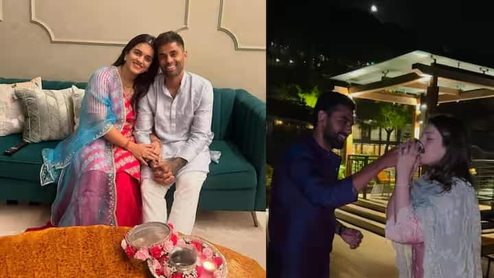 Cricketers Celebrated Karwa Chauth: ભારતીય T20 ટીમના કેપ્ટન સૂર્યકુમાર યાદવ અને અન્ય ઘણા ક્રિકેટરોએ ખૂબ આનંદ સાથે કરવા ચોથના તહેવારની ઉજવણી કરી હતી.