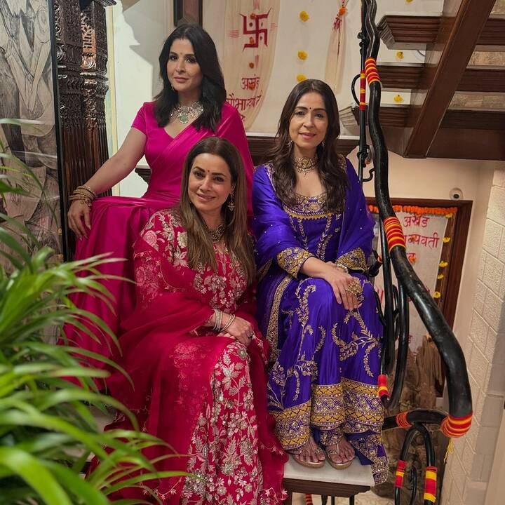 Bollywood wives in their full-blown Karwachauth mode.