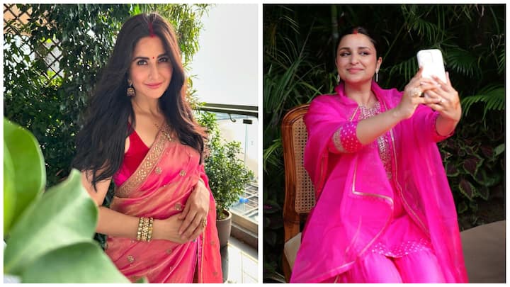 Bollywood divas are embracing the occasion with stunning looks that blend tradition and modernity. Here are some Bollywood actresses to aced their Karwa Chauth look.