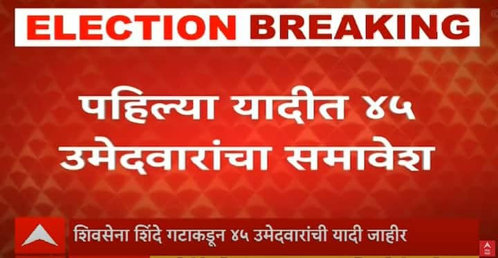 या पहिल्या यादीमध्ये एकूण 45 जणांना संधी देण्यात आली आहे.