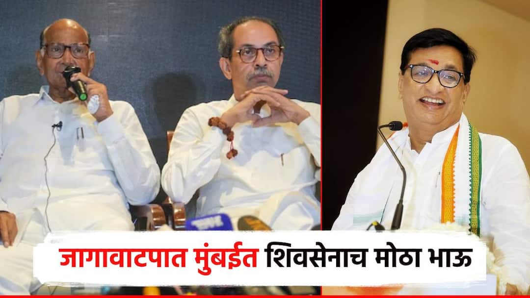 मुंबईत शिवसेनाच मोठा भाऊ, महाविकास आघाडीतील वाद निवळला; 105-95-80 जागावाटपाचा फॉर्म्युला ठरला ShivSena is the big brother In Mumbai for maharashtra vidhansabha assembly election 2024 Maha Vikas Aghadi dispute resolved as 105-95-80 was the seat allocation formula मुंबईत शिवसेनाच मोठा भाऊ, महाविकास आघाडीतील वाद निवळला; 105-95-80 जागावाटपाचा फॉर्म्युला ठरला