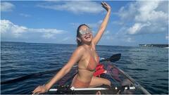 Amyra Dastur Photos: బికినిలో అమైరా దస్తూర్ బోల్డ్ ఫోటోలు... మాల్దీవ్స్ వెళ్తే మరి తప్పదుగా!