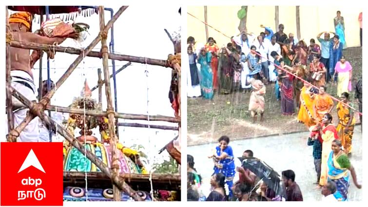 Mayiladuthurai tharangambadi thillaiyadi rajagopaala Swami temple kumbabishekam festival  கொட்டும் மழையில் நடைபெற்ற தில்லையாடி ராஜகோபால சுவாமி கோயில் மகா கும்பாபிஷேகம்