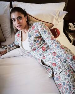 Kajol Stuns In Anita Dongre's Elegant Foral Pantsuit, SEE PICS