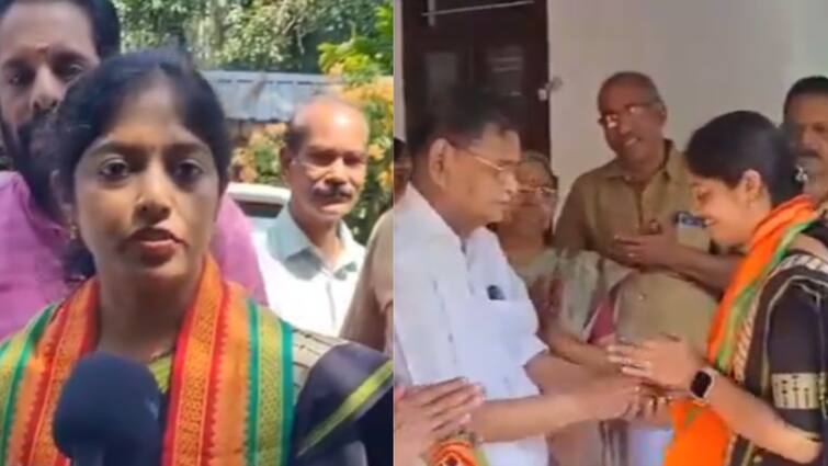 Wayanad Bypolls BJP Navya Haridas Holds Door-To-Door Campaign Priyanka Gandhi Conducts Roadshow Wayanad Bypoll: BJP's Navya Haridas Holds Door-To-Door Campaign As Priyanka Gandhi Conducts Roadshow