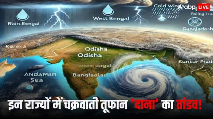 Weather Update: यूपी में  चक्रवाती तूफान ‘दाना’ का असर दिखाई देने की संभावना है. इस दौरान धूल भरी आंधी भी चल सकती है. इसे लेकर मौसम विभाग ने कई इलाकों मे अलर्ट जारी कर दिया है.