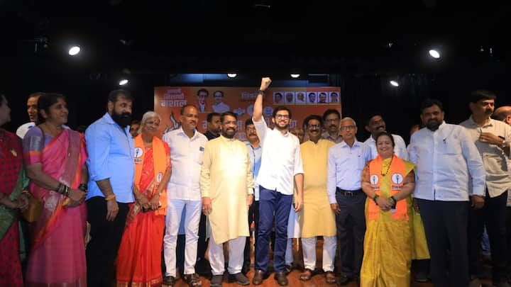 Shiv Sena (UBT) chief Uddhav Thackeray's son Aaditya Thackeray has been actively campaigning and promoting the party's new symbol after its split. The Thackeray-led Sena (UBT) was allotted the 'mashaal' (flaming torch) symbol. (Source: X/@AUThackeray)