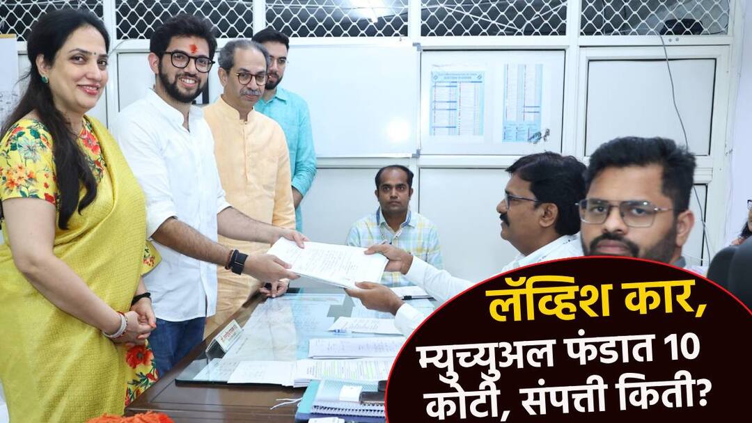 रायगडमध्ये जमीन, मुंबईत गाळे, लॅव्हिश कार, दागिने, बँकेत 2 कोटी; आदित्य ठाकरेंची संपत्ती किती? Shivsena UBT Aditya Thackeray wealth with cash gold bmw car and land in raigad who contest worli vidhansabha for Maharashtra Assembly Election 2024 रायगडमध्ये जमीन, मुंबईत गाळे, लॅव्हिश कार, दागिने, बँकेत 2 कोटी; आदित्य ठाकरेंची संपत्ती किती?