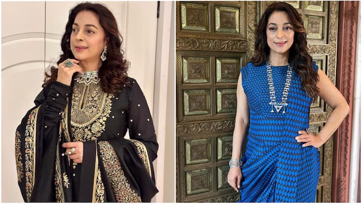 Get ready to dazzle this Diwali with Juhi Chawla’s stunning outfits. Discover how her glamorous styles can elevate your festive wardrobe for the celebrations ahead.