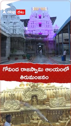 గోవింద రాజస్వామి ఆలయంలో తిరుమంజనం