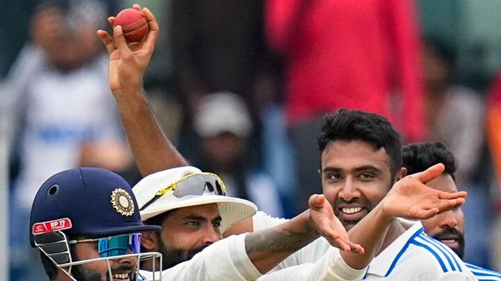 Ashwin's impressive figures of 3/64 at the Maharashtra Cricket Association Stadium in Pune saw him surpass Nathan Lyon of Australia to become the leading wicket-taker in the WTC history. (Image Source: PTI)