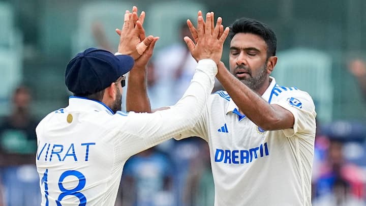 Coming to the IND vs NZ Test in Pune, New Zealand began well but Ashwin struck early, dismissing Tom Latham and Will Young before lunch and later removing top-scorer Devon Conway. Washington Sundar then took charge, claiming seven wickets to bowl New Zealand out for 259. (Image Source: PTI)