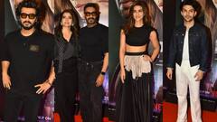 Do Patti Screening: बीवी काजोल की फिल्म देखने पहुंचे 'सिंघम', ऑल ब्लैक लुक में कृति सेनन ने ढाया कहर, देखें तस्वीरें