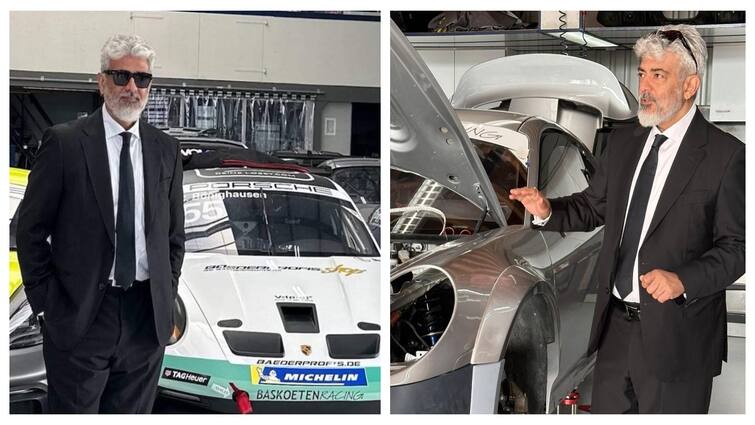 actor ajithukumar latest photos relase meet with his racing team see photos Ajithkumar: தமிழ் சினிமாவின் கெத்து! பில்லா ஸ்டைலில் மாஸ் காட்டிய அஜித் - போட்டோவை பாருங்க