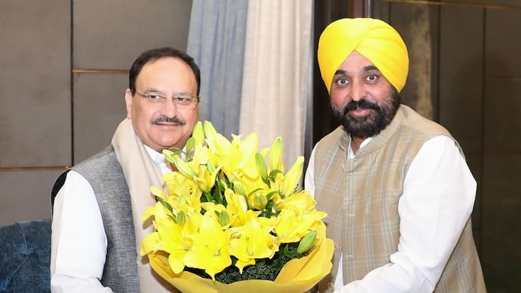 Punjab CM Mann Meets Nadda Over DAP Fertiliser Demand, Slams Ravneet Bittu’s ‘Baseless’ Declare