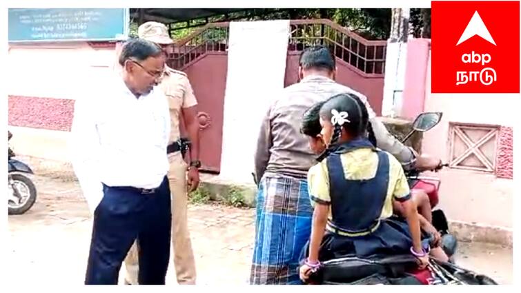 Mayiladuthurai District Collector advises parents about helmet - TNN குழந்தைகளுடன் இருசக்கர வாகனத்தில் சென்ற பெற்றோர் - வழி மறித்த ஆட்சியர் - காரணம் என்ன?
