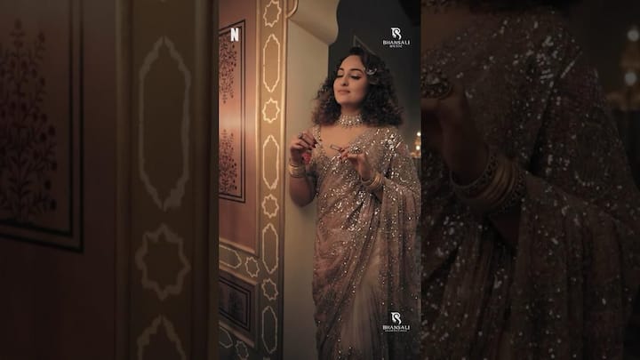 Sonakshi Sinha: Sonakshi embodied the character of Fareedan, stunning us with her exquisite saree collection. The shimmering attire, adorned with intricate embellishments and delicate florals, featured beading and shimmer art, exuding a rich and regal allure.