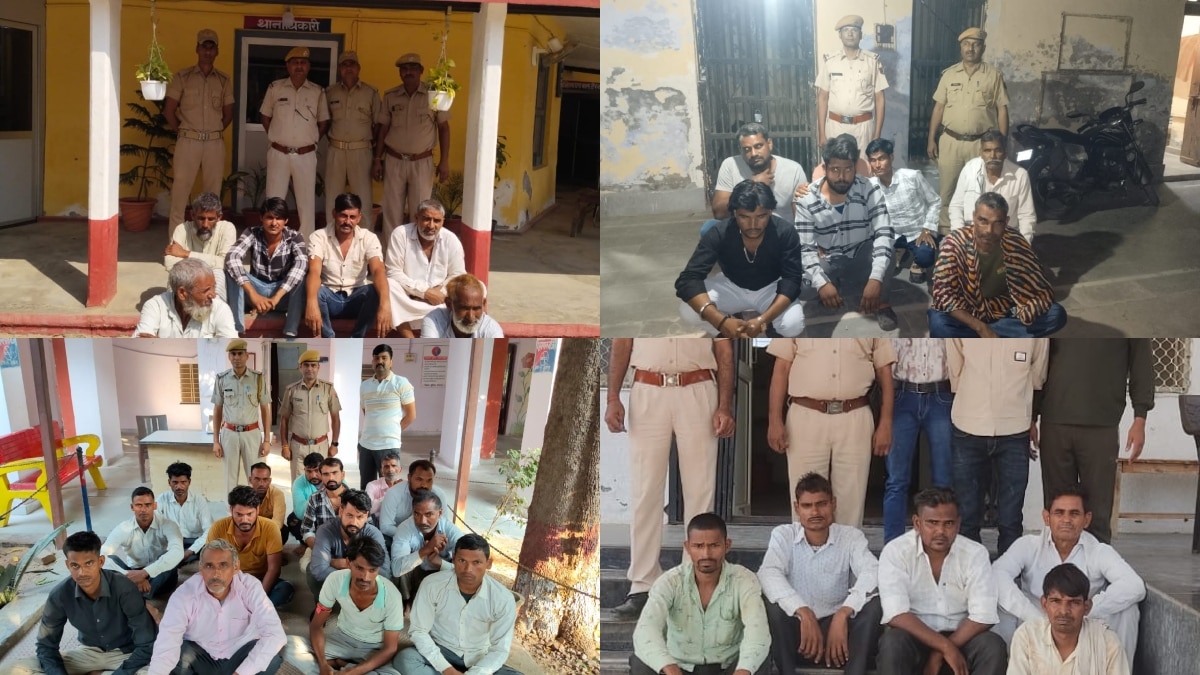 भरतपुर में पुलिस की 308 टीमों ने चलाया एरिया डोमिनेशन अभियान, एक दिन में 566 अपराधी गिरफ्तार