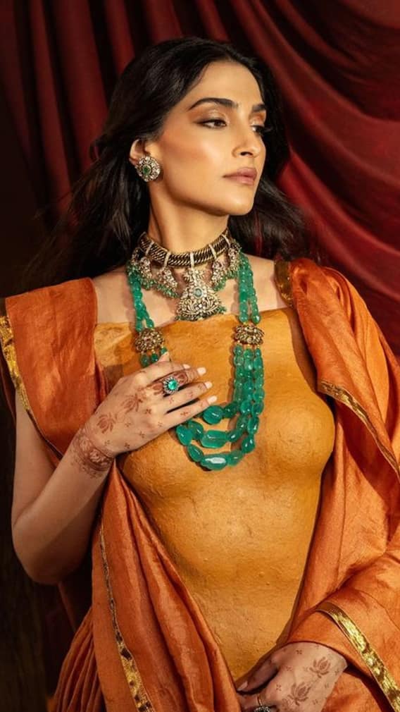 মাটির মেয়ের 'মেটে সাজ', মুলতানি মাটির পোশাকে নজর কাড়লেন সোনম