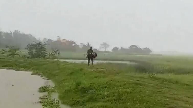 Odisha Ambulance Worker Carries Patient For 2 km Amid Heavy Rains Amid Cyclone Dana