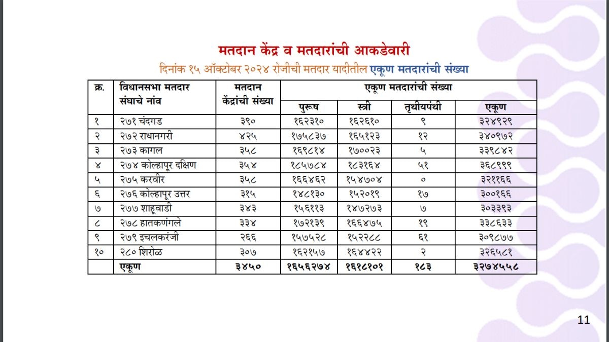 Kolhapur District Assembly Constituency : कोल्हापूर जिल्ह्यातील 'या' चार मतदारसंघात भावांच्या तुलनेत लाडक्या बहिणी सर्वाधिक मतदान करणार! कोणासाठी निर्णायक ठरणार?