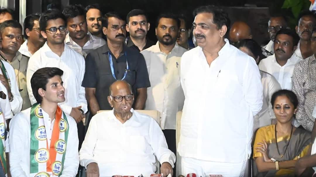 Maharashtra Elections 2024 Ex-BJP MLA Rajendra Patni Son Gyayak Patni Joins NCP-SP Fielded From Karanja Lad Seat Maharashtra Election: Ex-BJP MLA Rajendra Patni’s Son Joins NCP-SP, Alleges Party ‘Betrayal’