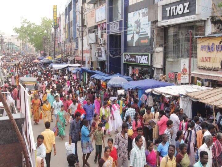 மதுரையில் தீபாவளி விற்பனை களைகட்டியது - 3 நாட்களே உள்ள நிலையில் கடை வீதிகளில் குவிந்த பொதுமக்கள்.
