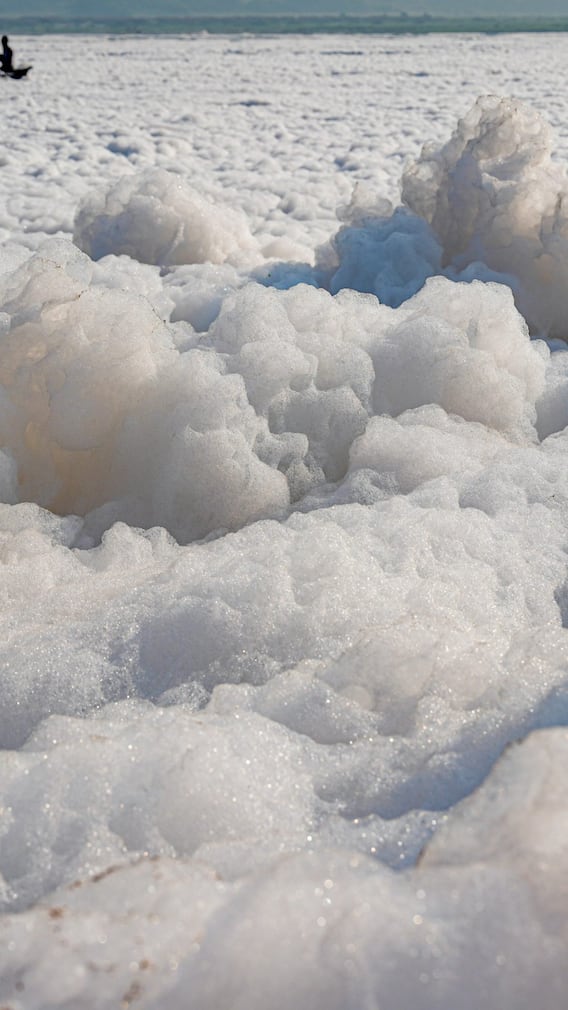 यमुना नदी में तैर रहा जहरीला झाग