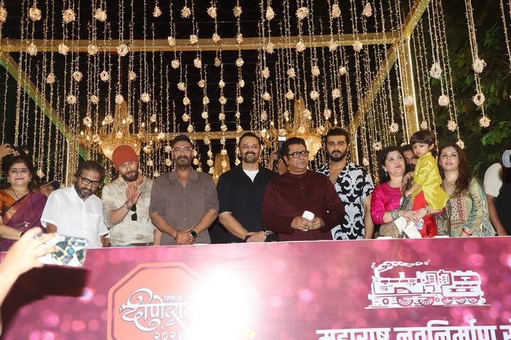 इस दौरान ‘सिंघम अगेन’ की टीम के साथ राज ठाकरे भी नजर आए. जिन्होंने अजय और रोहित के साथ कई सारी तस्वीरें भी ली.