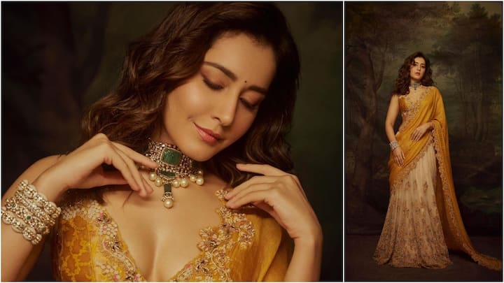 Raashi Khanna Diwali Look : దీపావళి లుక్స్​లో ఈ మధ్య సెలబ్రెటీలు తెగ మెరిసిపోతున్నారు. రాశీ ఖన్నా కూడా తాజాగా ట్రెడీషనల్​గా ముస్తాబై దీపావళి లుక్స్ అంటూ చెప్పుకొచ్చింది.