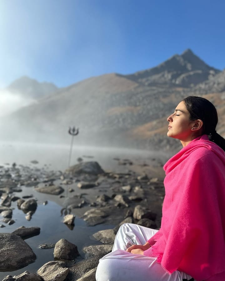 Earlier last week, Sara visited the Hidimba temple as she started shooting with actor Ayushmann Khurrana for next in Manali.
