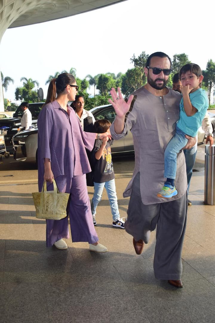 हमेशा जेह करीना के साथ और तैमूर पापा सैफ के साथ होते हैं मगर इस बार उल्टा था. तैमूर मां करीना का हाथ थामे नजर आए.