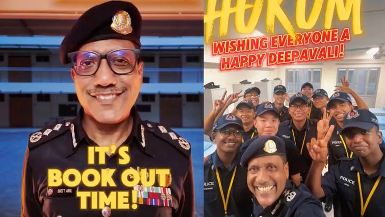 singapore police Diwali wishes in Rajinikanth jailer style watch viral video Watch Video : ரஜினி ஸ்டைலில் தீபாவளி வாழ்த்து தெரிவித்த சிங்கப்பூர் போலீஸ்...வைரலாகும் வீடியோ
