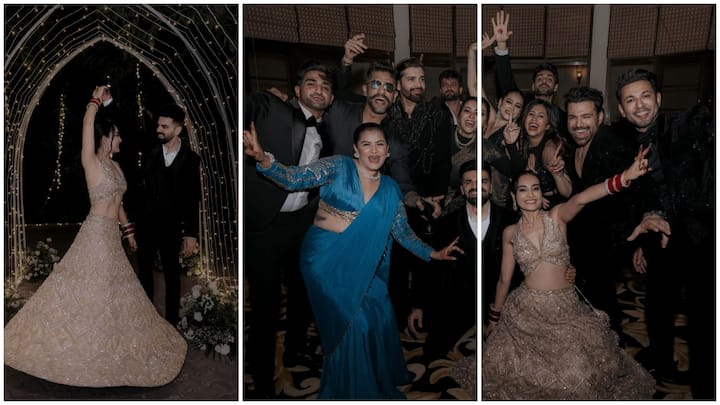 Surbhi Jyoti Wedding Reception Photo: टीवी एक्ट्रेस सुरभि ज्योति ने सुमित सूरी के साथ शादी की है. 30 अक्टूबर को एक्ट्रेस ने वेडिंग रिसेप्शन में अपने खास दोस्तों को बुलाया और सभी ने खूब मस्ती भी की.