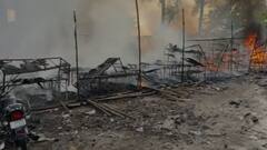 झारखंड के बोकारो के पटाखा बाजार में लगी भीषण आग, मची अफरा-तफरी