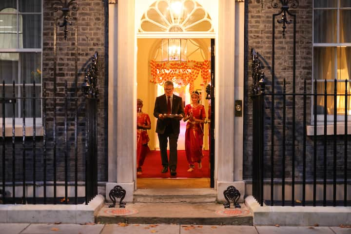 UK Prime Minister Keir Starmer celebrating Diwali at 10, Downing Street.