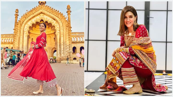 From elegant anarkalis to classic Punjabi suits, these festive looks inspired by Bollywood divas are perfect for adding a touch of glamor to any celebration.